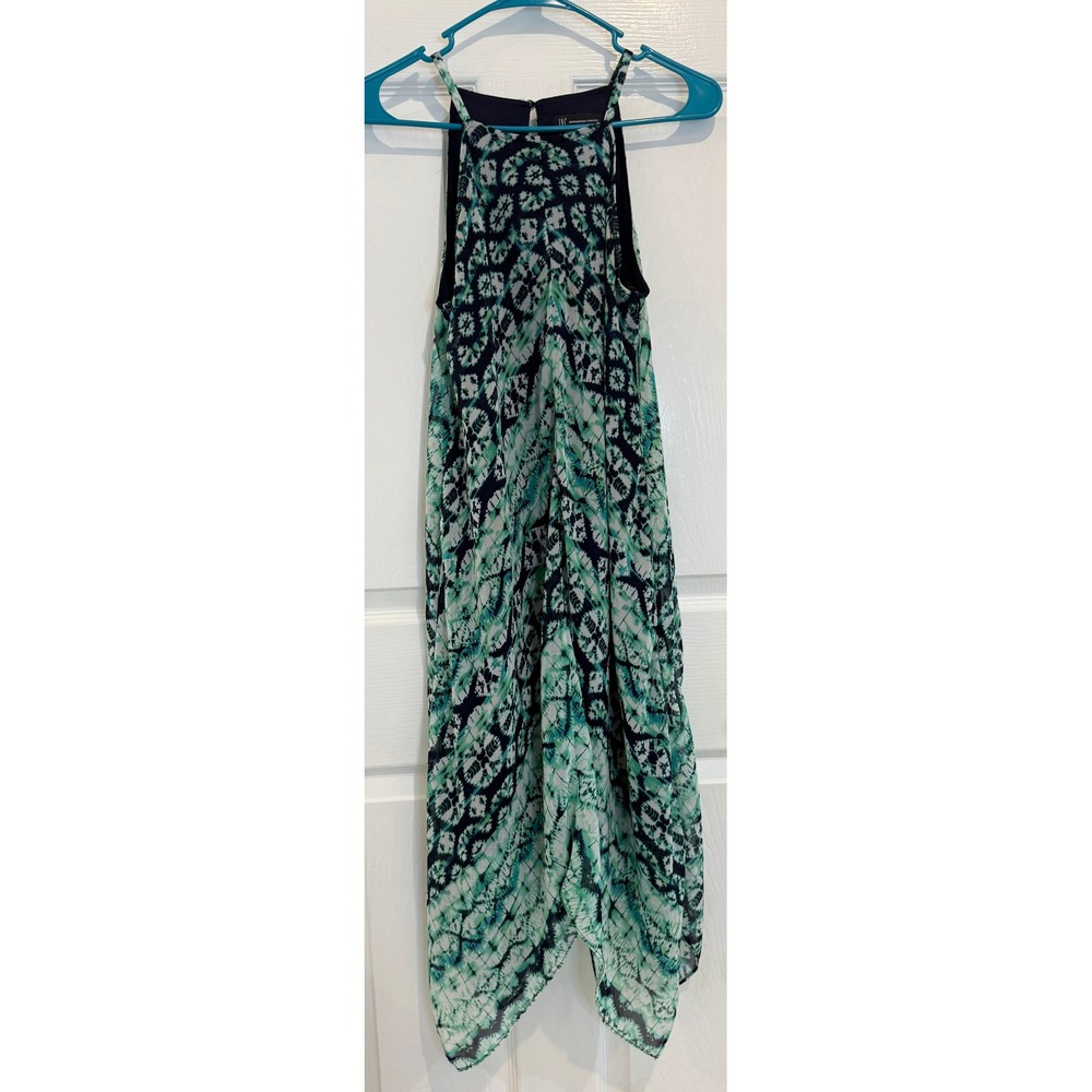 INC International Concepts Green and Black Printed Midi Dress